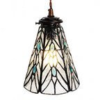 Hanglamp Tiffany Ø 15x115 cm transparant Glas Hanglamp Eettafel