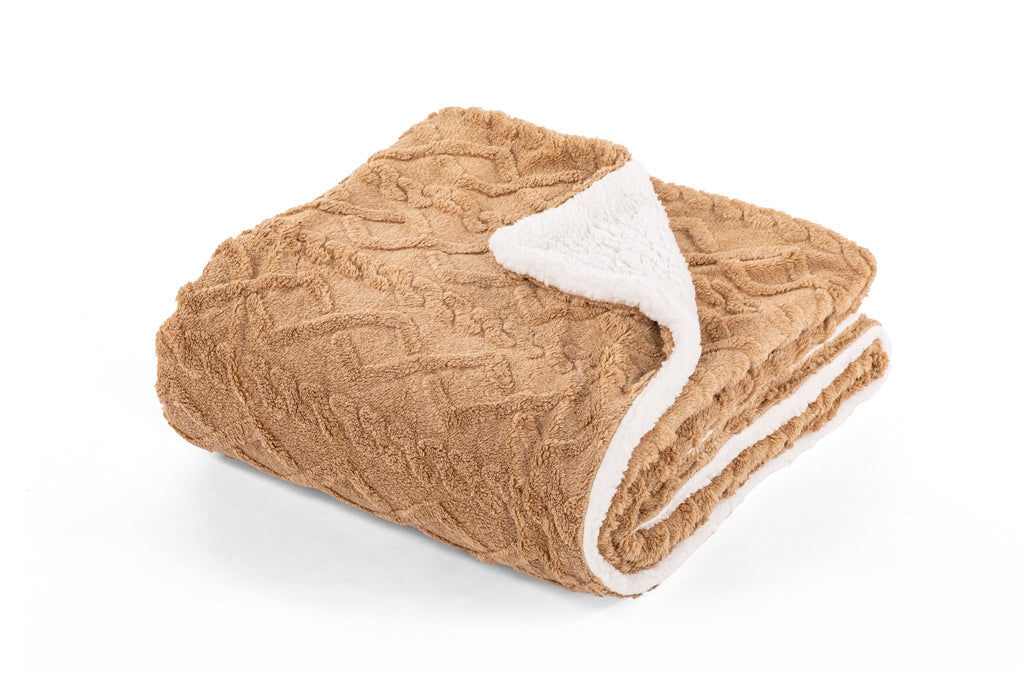 Velveteen blanket - 150x200cm, taupe