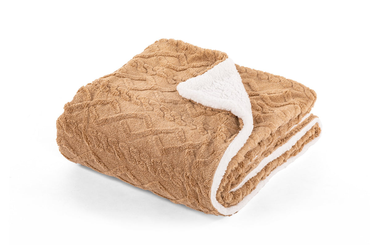 Velveteen blanket - 150x200cm, taupe