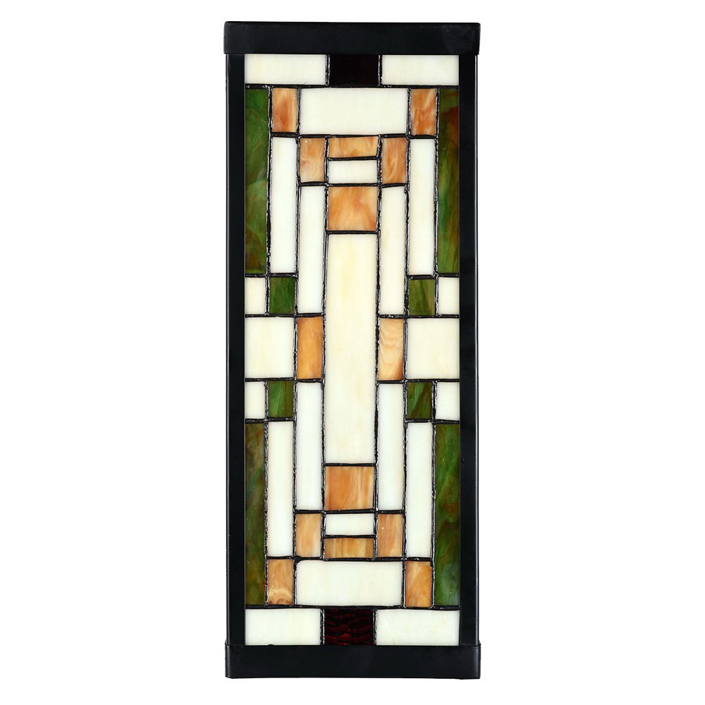 Wandlamp Tiffany 14x16x40 cm Beige Glas
