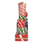 Kerstdecoratie Beeld Cadeau 21x7x21 cm Rood Kunststof
