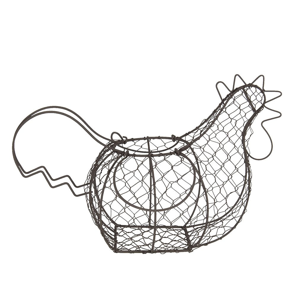 Paas Mandje Kip 40x23x28 cm Zwart IJzer Mand