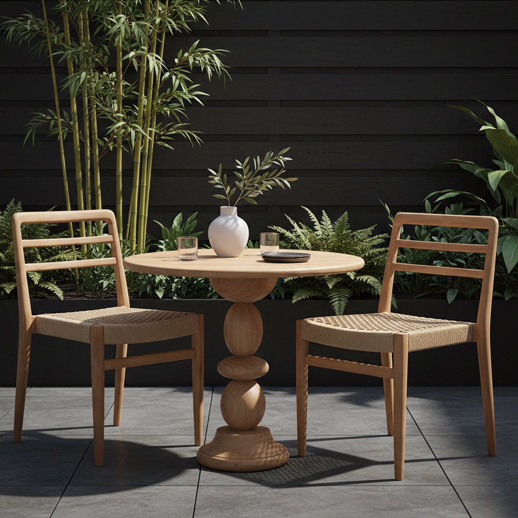 Teakhouten bistro tafel - Tuintafel - Ø 69 cm
