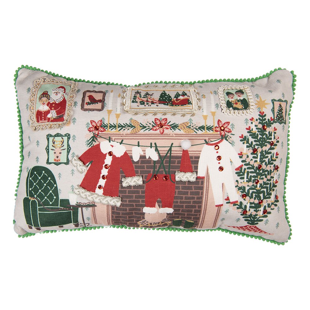 Sierkussen 50x35x4 cm Beige Polyester