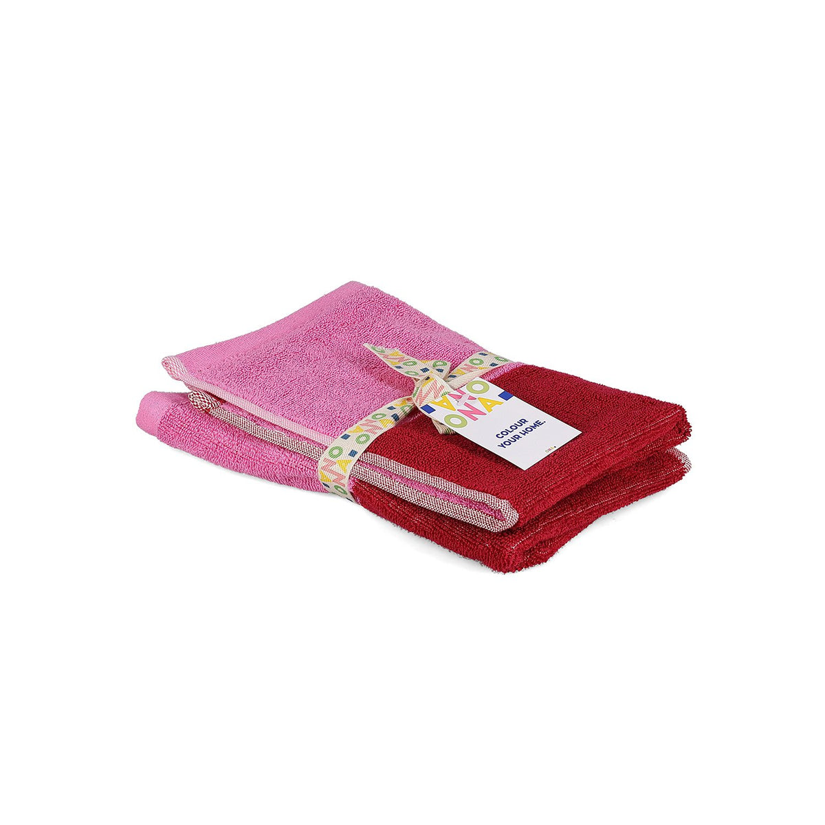 Gastendoekje 30x50cm roze Pixie - Set van 2