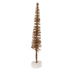 Kerstdecoratie Beeld Kerstboom Ø 5x25 cm Bruin Hout
