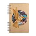 Duurzaam Houten Notitieboek – Komoni – Kolibri Bloem – Hummingbird Flower – Gerecycled papier