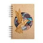 Duurzaam Houten Notitieboek – Komoni – Kolibri Bloem – Hummingbird Flower – Gerecycled papier
