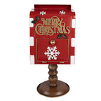 Kerstdecoratie Brievenbus 27x22x51 cm Rood Metaal