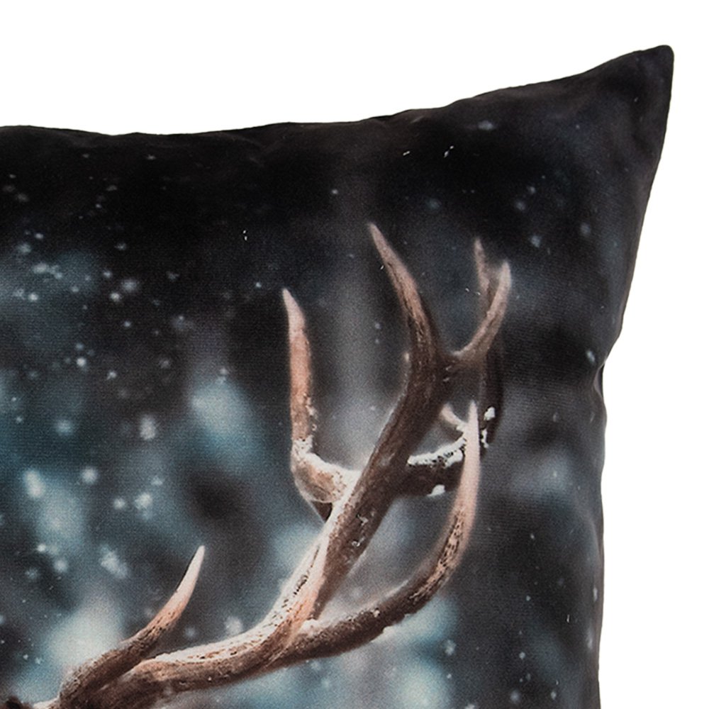 Kussenhoes 45x45 cm Grijs Polyester Hert