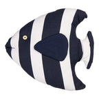 Sierkussen Vis 40x45x11 cm Wit Blauw Synthetisch