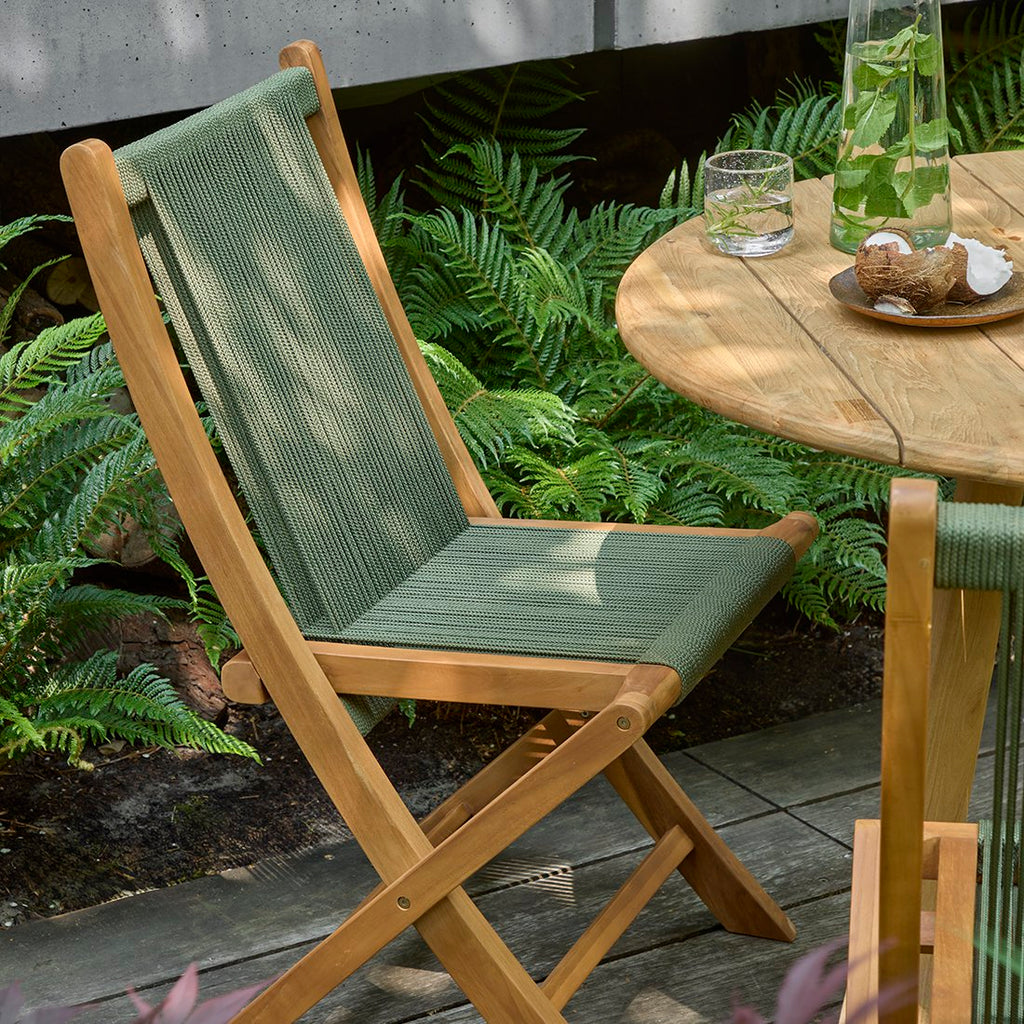 Rope opvouwbare tuinstoel groen