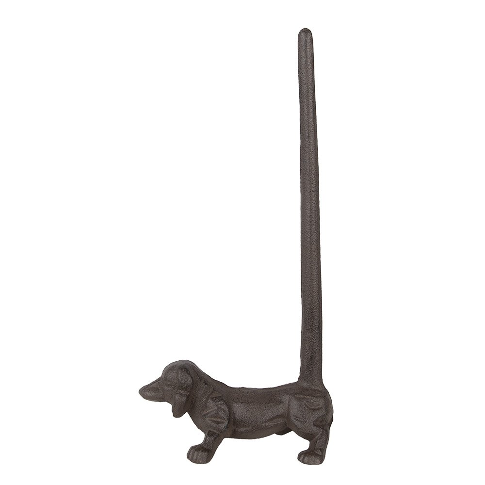 Keukenrolhouder Hond 14x8x30 cm Bruin Metaal