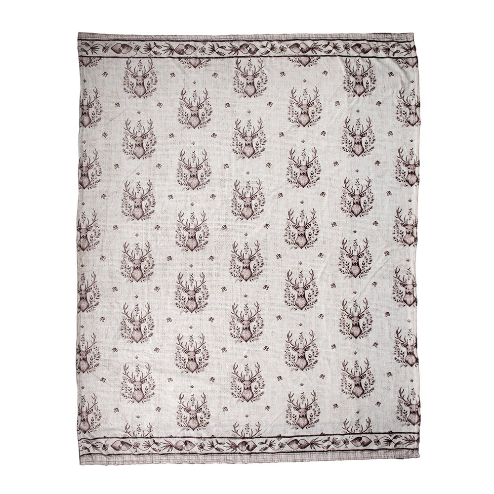 Plaid 130x180 cm Beige Polyester Hert Deken