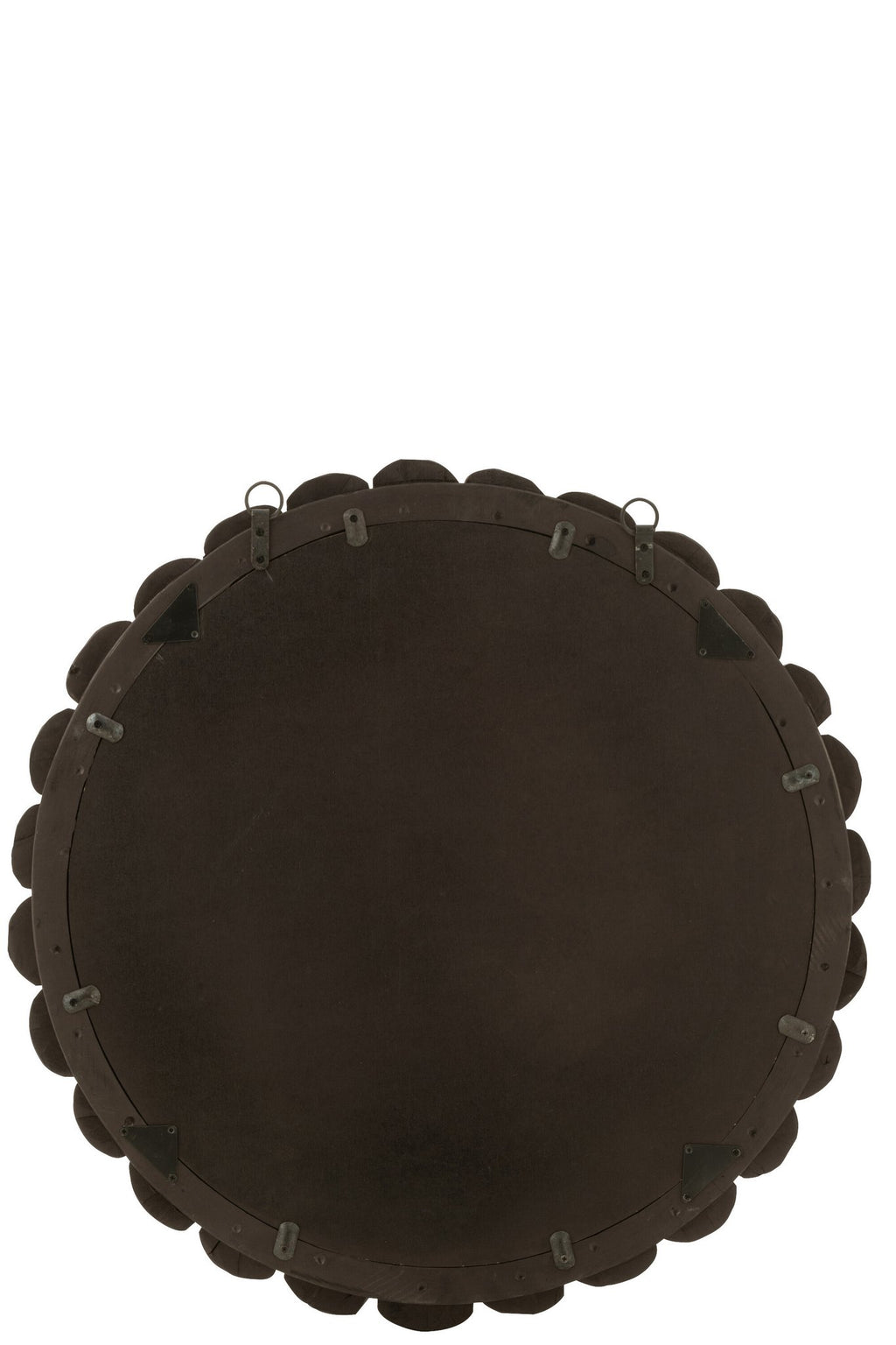 J-Line spiegel Bollen - hout - zwart - Ø 80 cm