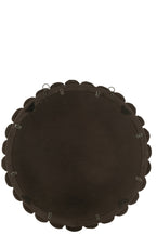 J-Line spiegel Bollen - hout - zwart - Ø 80 cm