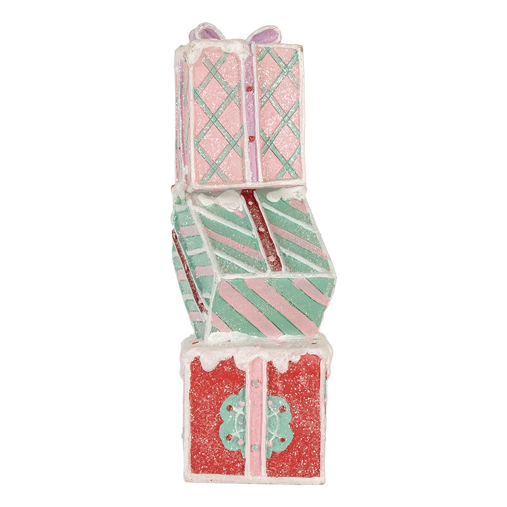 Kerstdecoratie Cadeau 14x16x36 cm Rood Kunststof