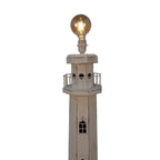 Vloerlamp Vuurtoren 23x23x140 cm Wit Hout