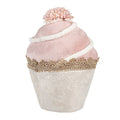 Decoratie Beeld Cupcake Ø 11x16 cm Roze Textiel