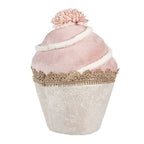 Decoratie Beeld Cupcake Ø 11x16 cm Roze Textiel