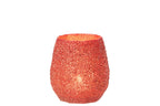 J-Line theelichthouder - glas - rood - L