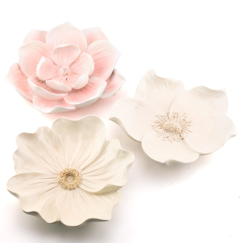 Wanddecoratie bloem Zalea beige wb