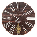 Wandklok 58x4 cm Bruin MDF Muurklok