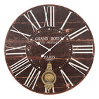 Wandklok 58x4 cm Bruin MDF Muurklok