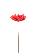 J-Line decoratie Bloem Eva - rubber - koraalrood - S - set van 8