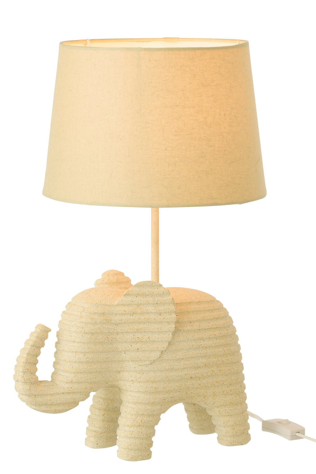 J-Line tafellamp Gestreept - polyresin - beige
