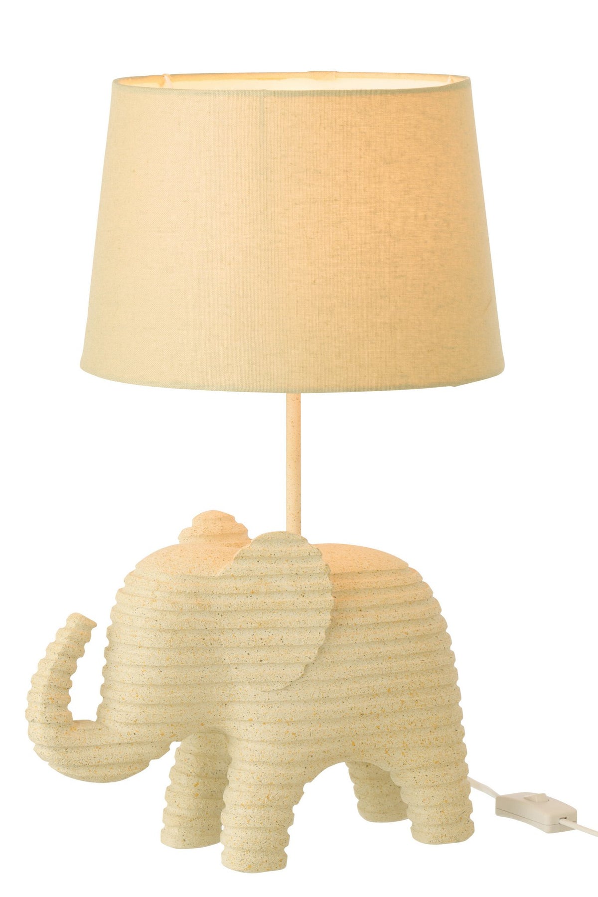 J-Line tafellamp Gestreept - polyresin - beige