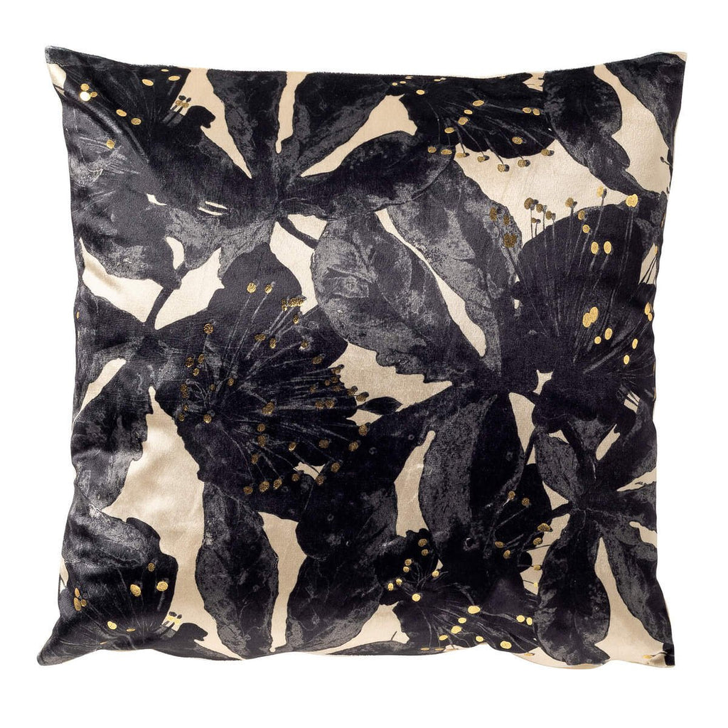 Nederlands Decor Mosi - Kussen 45x45 cm - Brazilliaans zand - Beige, zwart