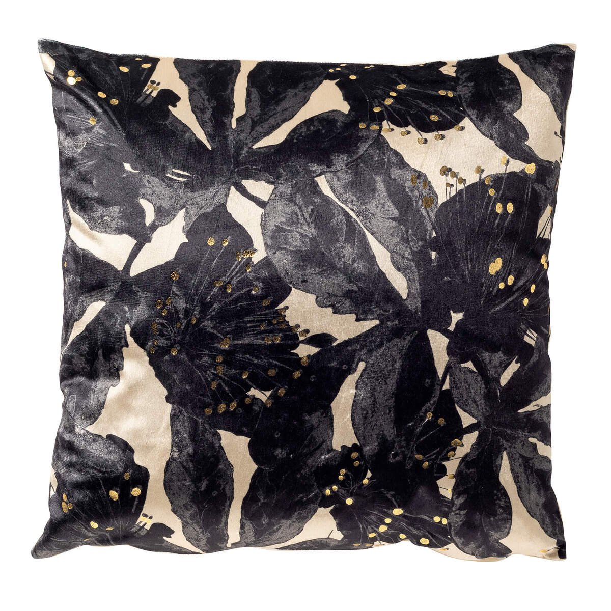 Nederlands Decor Mosi - Kussen 45x45 cm - Brazilliaans zand - Beige, zwart