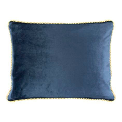Half kussen fluweel goud navy 35x45cm