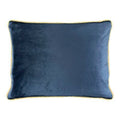 Half kussen fluweel goud navy 35x45cm