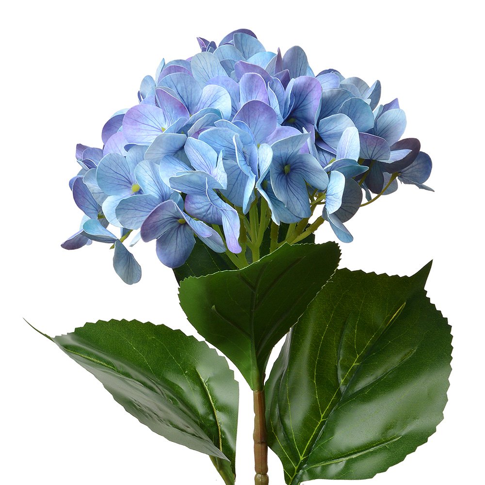 Kunstbloem Hortensia 68 cm Blauw Kunststof