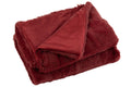 J-Line Plaid cutie - fleece deken – polyester – rood - 180 x 130 cm