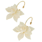 La-Flora oorringen – mode-sieraden – metallic acryl en legering – eigentijds design – één maat