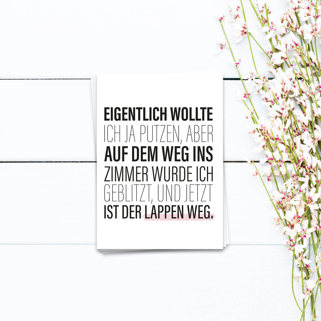 Eigenlijk wilde ik schoonmaken - ansichtkaart 10 set set