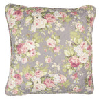 Kussenhoes 50x50 cm Grijs Groen Polyester Bloemen Sierkussenhoes