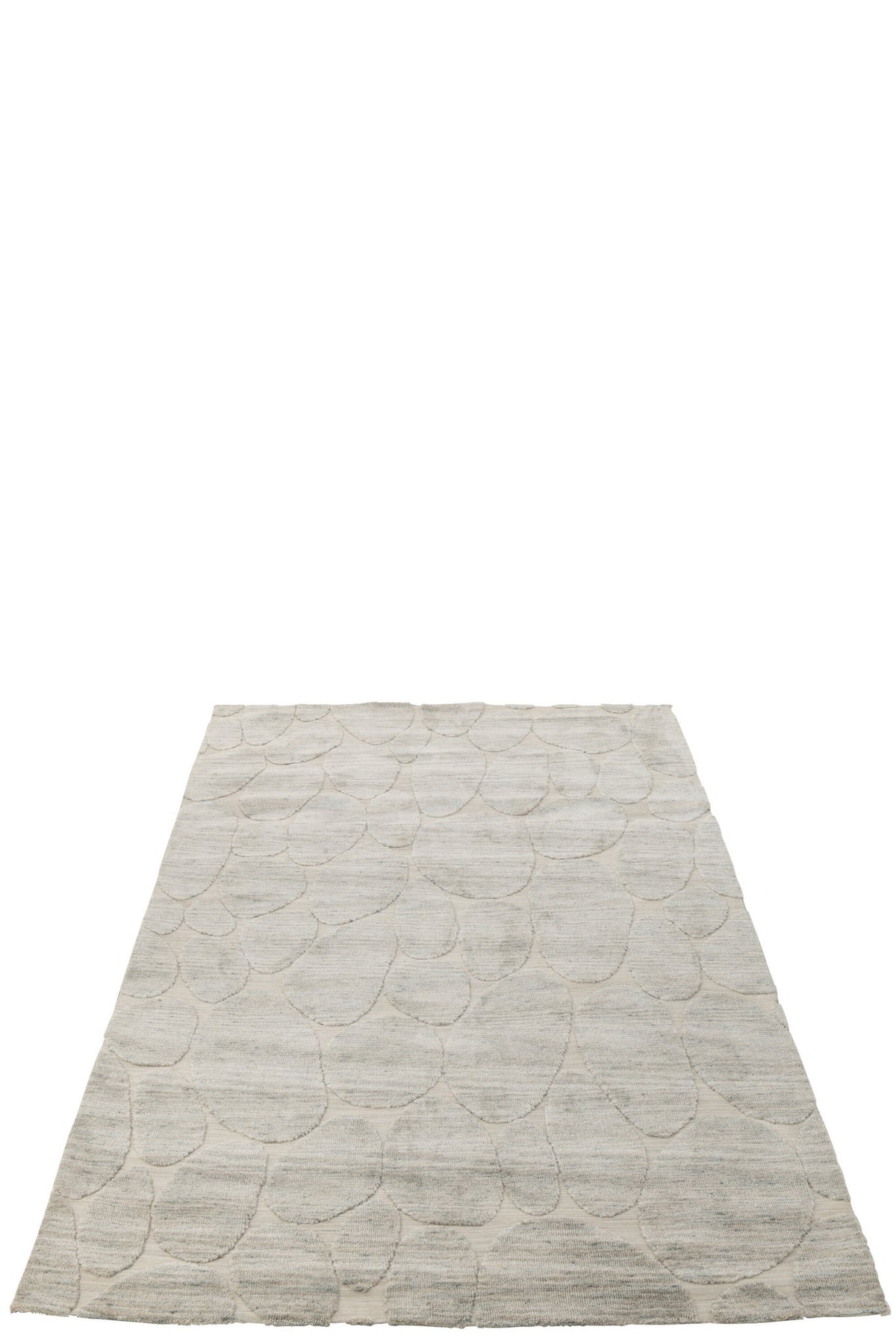 J-Line vloerkleed Steen Motief - polyester - grijsblauw