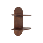 Bullnose mangohouten wandplank dubbel