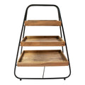 Etagere hout rechthoekig h53 d38cm