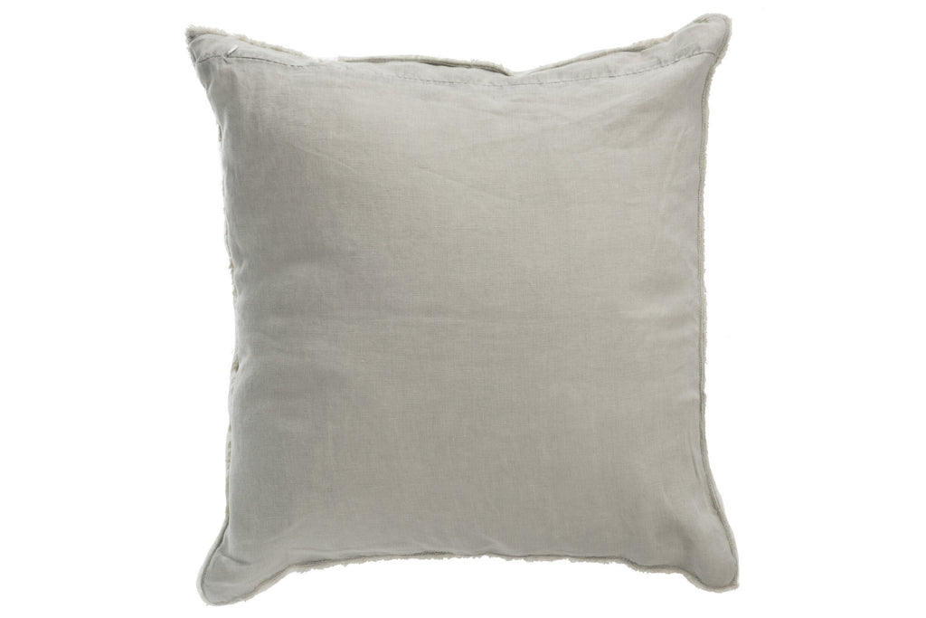 J-Line kussen Stonewashed - linnen - groen