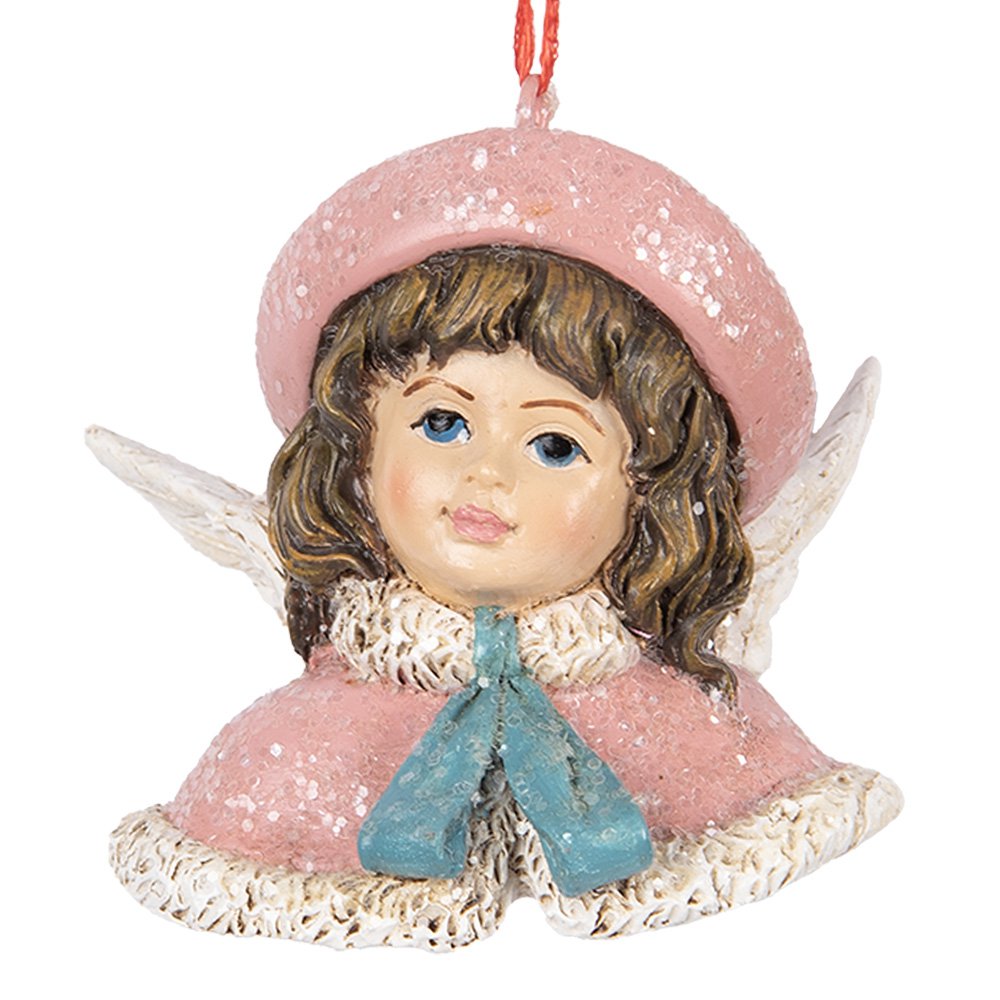 KERTHanger Engel 8x7x7 cm Roze Kunststof