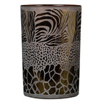 Theelichthouder safari mix bruin large 18cm*