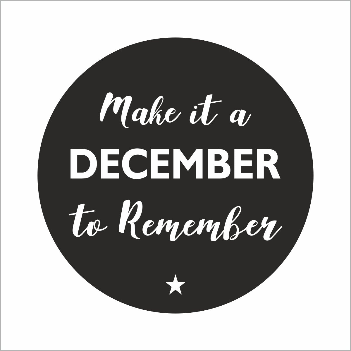 Cadeau kaartjes - Make it a December to - 7cm x 7cm - 20 stuks