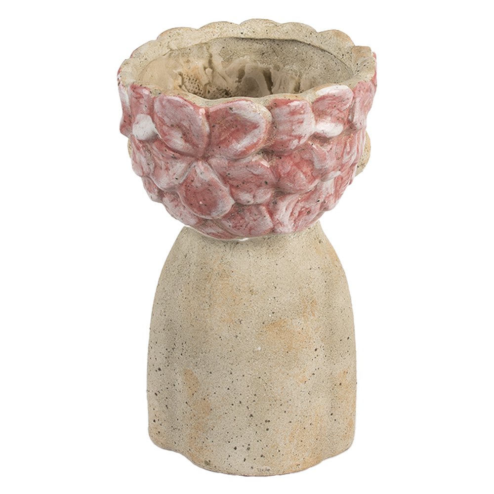 Bloempot 16x15x25 cm Beige Terracotta