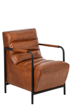 J-Line Fauteuil - leer - camel