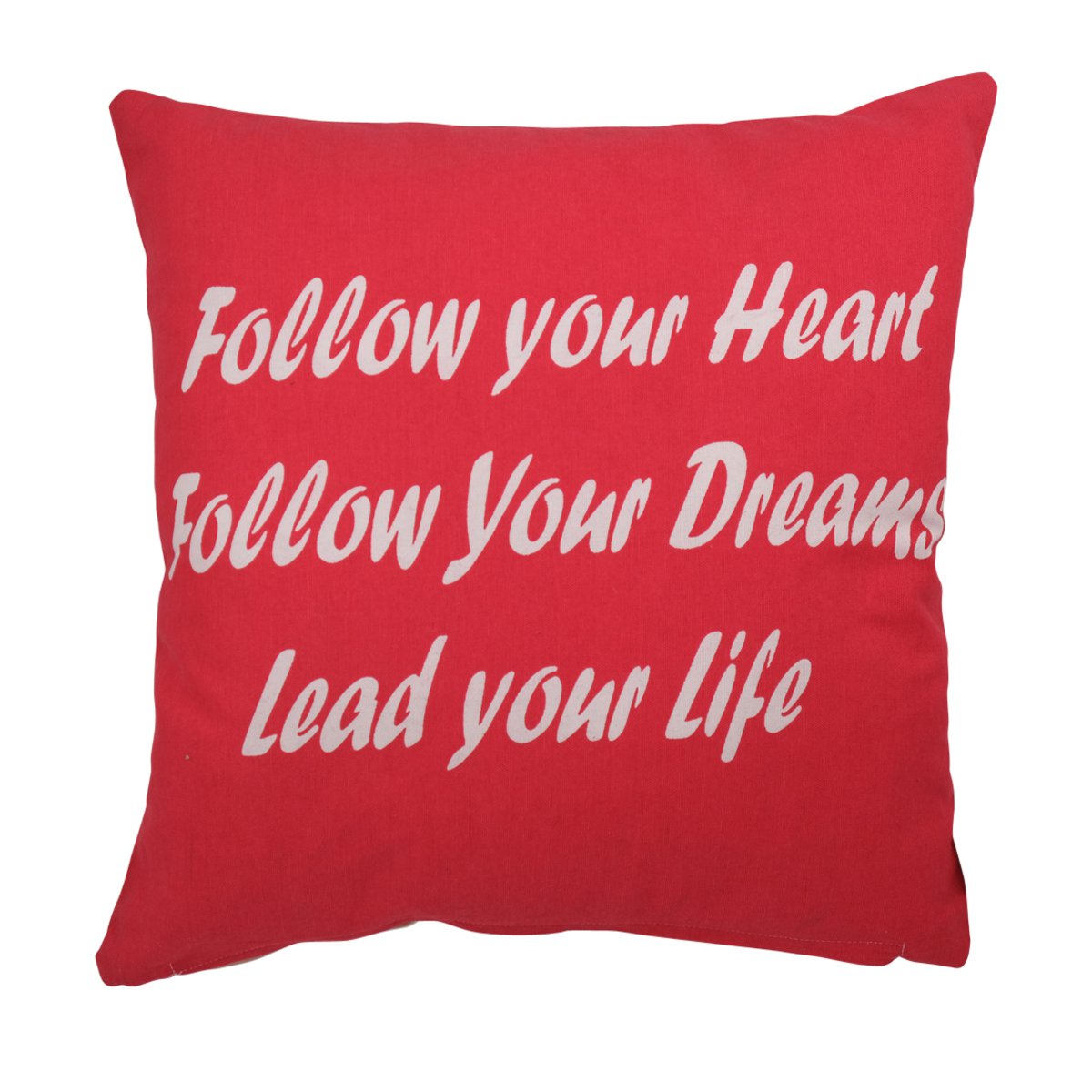 Kussen Follow Text 45x45 rood